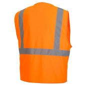 Pyramex RVHL2920 Hi Vis Orange Economy Safety Vest - Solid - Type R - Class 2