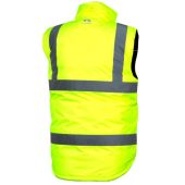 Pyramex RWVZ4510 Hi Vis Yellow Reversible Insulated Safety Vest - Type R - Class 2