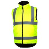Pyramex RWVZ4510 Hi Vis Yellow Reversible Insulated Safety Vest - Type R - Class 2