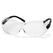 Pyramex S7510STJ OTS XL Safety Glasses - Black Temples - Clear Anti-Fog Lens