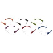 Pyramex S9510SMP Trulock Safety Glasses - Multi-Colored Temples - Clear Lens - Multi Pack 12 Pairs
