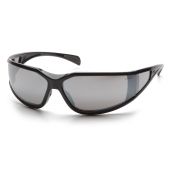 Pyramex SB5170DT Exeter Safety Glasses - Glossy Black Frame - Silver Mirror Anti-Fog Lens  
