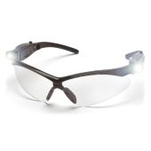 Pyramex SB6310SPLED PMXTREME Safety Glasses - Black Frame - Clear Lens with LED Temples
