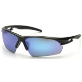 Pyramex SB8165D Ionix Safety Glasses - Black Frame - Ice Blue Mirror Lens - (CLOSEOUT)