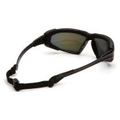 Pyramex SBB5055DT Highlander Safety Glasses - Black Frame - Sky Red Mirror Anti-Fog Lens