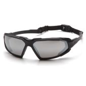 Pyramex SBB5070DT Highlander Safety Glasses - Black Frame - Silver Mirror Anti-Fog Lens