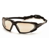 Pyramex SBB5080DT Highlander Safety Glasses - Black Frame - Indoor/Outdoor Mirror Anti-Fog Lens (CLOSEOUT)