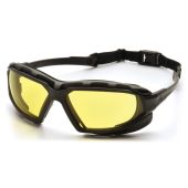 Pyramex SBG5030DT Highlander Plus Safety Glasses - Black / Gray Frame - Amber Lens Anti-Fog Lens