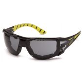 Pyramex SBGR9620STMFP Endeavor Plus Dielectric Safety Glasses - Black/Green Foam Padded Frame - Gray H2MAX Anti-Fog Lens