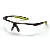 Pyramex SBL10510DTM Flex-Lyte Safety Glasses - Black/Lime Frame - Clear Anti-Fog Lens 