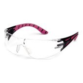 Pyramex SBP9610S Endeavor Plus Dielectric Safety Glasses - Black/Pink Frame - Clear Lens