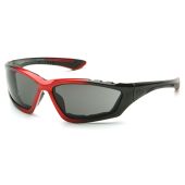 Pyramex SBR8720DTP Accurist Safety Glasses - Black / Red Frame - Gray Anti-Fog Lens