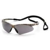 Pyramex SCM6320STP PMXTREME Safety Glasses - Camo Frame - Gray Anti-Fog Lens with Cord