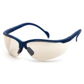 Pyramex SMB1880S Venture II Safety Glasses - Metallic Blue Frame - Indoor/Outdoor Mirror Lens