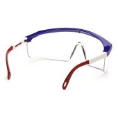 Pyramex SNWR410S Integra Safety Glasses - Red/White/Blue Frame - Clear Lens