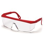 Pyramex SR410S Integra Safety Glasses - Red Frame - Clear Lens