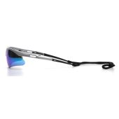Pyramex SS6365SP PMXTREME Safety Glasses - Silver Frame - Ice Blue Mirror Lens with Cord