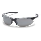 Pyramex SSB4570D Avanté Safety Glasses - Silver / Black Frame - Silver Mirror Lens - (CLOSEOUT)