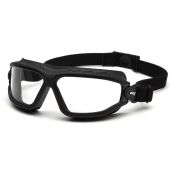 Pyramex Torser GB10010TM Safety Glasses - Black Frame - Clear Anti-Fog Lens - Dielectric