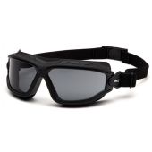 Pyramex Torser GB10020TM Safety Glasses - Black Frame - Gray Anti-Fog Lens - Dielectric