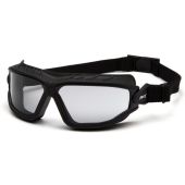 Pyramex Torser GB10025TM Safety Glasses - Black Frame - Light Gray Anti-Fog Lens - Dielectric