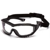 Pyramex V3T SB10310ST Safety Spoggles - Foam Carriage Lined Frame - With Black Temples/Strap - Clear Anti-Fog Lens - (CLOSEOUT)