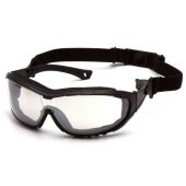 Pyramex V3T SB10380ST Safety Spoggle - Indoor/Outdoor Mirror Anti-Fog Lens - Black Temples/Strap - (CLOSEOUT)