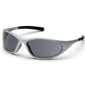 Pyramex Zone II SS3320E Safety Glasses - Silver Frame - Gray Lens 