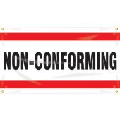 Quality Control Banner - Non-Conforming - 28" x 48" 