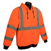 Radians SJ01-3ZOS Hi Vis Orange Safety Sweatshirt with Hood - Type R - Class 3 - Large - (CLOSEOUT)