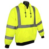 Radians SJ02-3PGS Hi Vis Yellow Safety Sweatshirt with Hood - Type R - Class 3 - (CLOSEOUT)