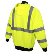 Radians SJ02-3PGS Hi Vis Yellow Safety Sweatshirt with Hood - Type R - Class 3 - (CLOSEOUT)