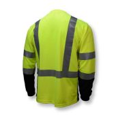 Radians ST21B Hi Vis Yellow Black Bottom Long Sleeve Safety T-Shirt - Type R - Class 3 - (CLOSEOUT)