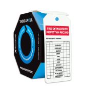 Safety Tags By-The-Roll: Fire Extinguisher Inspection Record, 100 / Roll