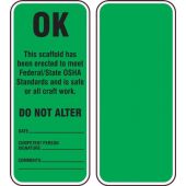 Scaffold Status Safety Tag: OK- Do Not Alter - 25/Pack