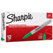 Sharpie 30004 Permanent Marker - Fine - 12 Pack - Green