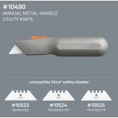 Slice 10490 Manual Metal-Handle Utility Knife - (CLOSEOUT)