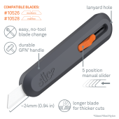 Slice 10550 Utility Knife - Ceramic Blade - Manual Retractable - (CLOSEOUT)