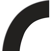 Tough Mark HD Floor Marking Shapes: 90 Deg Curve Corner - 5-1/2" x 6" - Black