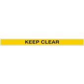 Tough Mark HD Printed Message Strips - 4" x 48" - KEEP CLEAR