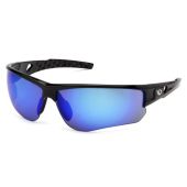 Venture Gear Atwater VGSB1265TB Safety Glasses - Black Frame - Ice Blue Anti-Fog Lens - (CLOSEOUT)
