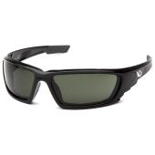 Venture Gear Brevard VGSB1026DTB Safety Glasses - Shiny Black Frame - Forest Gray Anti Fog Lens - (CLOSEOUT)