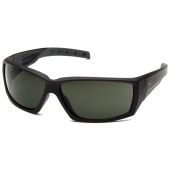 Venture Gear Overwatch VGSB722T Safety Glasses - Black Frame - Smoke Green Anti Fog Lens