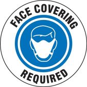 Accuform Entrance Door Cling - Face Covering Required - 5 Pack-4" Dia. 