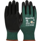 ATG 44-304 MaxiCut Oil Seamless Knit Engineered Yarn Glove with Nitrile Coated MicroFoam Grip on Palm & Fingers - Dozen