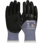 ATG 44-505 MaxiCut Oil Seamless Knit Engineered Yarn Glove with Nitrile Coated MicroFoam Grip on Palm, Fingers & Knuckles - Dozen