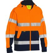 Bisley 323M6988T Hi Vis Orange ANSI Type R Class 3 Full Zip Hooded Sweatshirt with Sherpa Lining