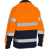 Bisley 323M6988T Hi Vis Orange ANSI Type R Class 3 Full Zip Hooded Sweatshirt with Sherpa Lining