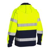 Bisley 323M6988T Hi Vis Yellow ANSI Type R Class 3 Full Zip Hooded Sweatshirt with Sherpa Lining