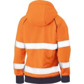 Bisley 323W6819T Hi Vis Orange ANSI Type R Class 2 Women's Contoured Full Zip Hooded Sweatshirt with Sherpa Lining